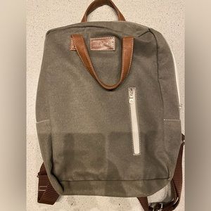 Gorgeous Maika backpack. Grey with brown leather.  In excellent condition
